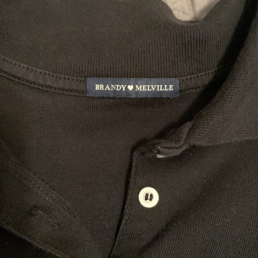 Black cropped button down - Picture 3 of 3